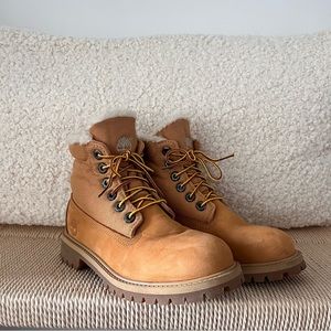 SOLD - Timberland Roll-Top Canvas and Leather Boots Size 4 Junior / 6 Women’s